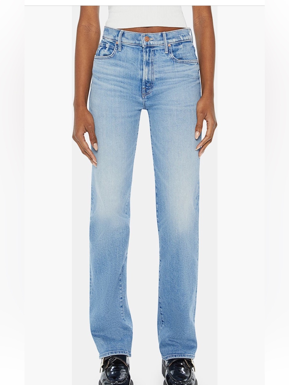 MOTHER The Kick it High Waist Straight Leg Jeans
